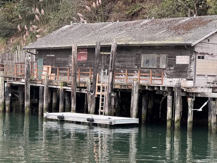 Old Thanksgiving Coffee Harbor Building — Building, Fort Bragg, California
